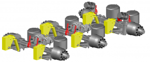 Подвеска двускатная 3*12т низкая пневматическая BPW 94183N-2900004-07X0